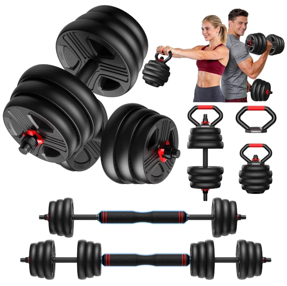 FITPLAM Adjustable 5In1 Dumbbell Set For Strength Training