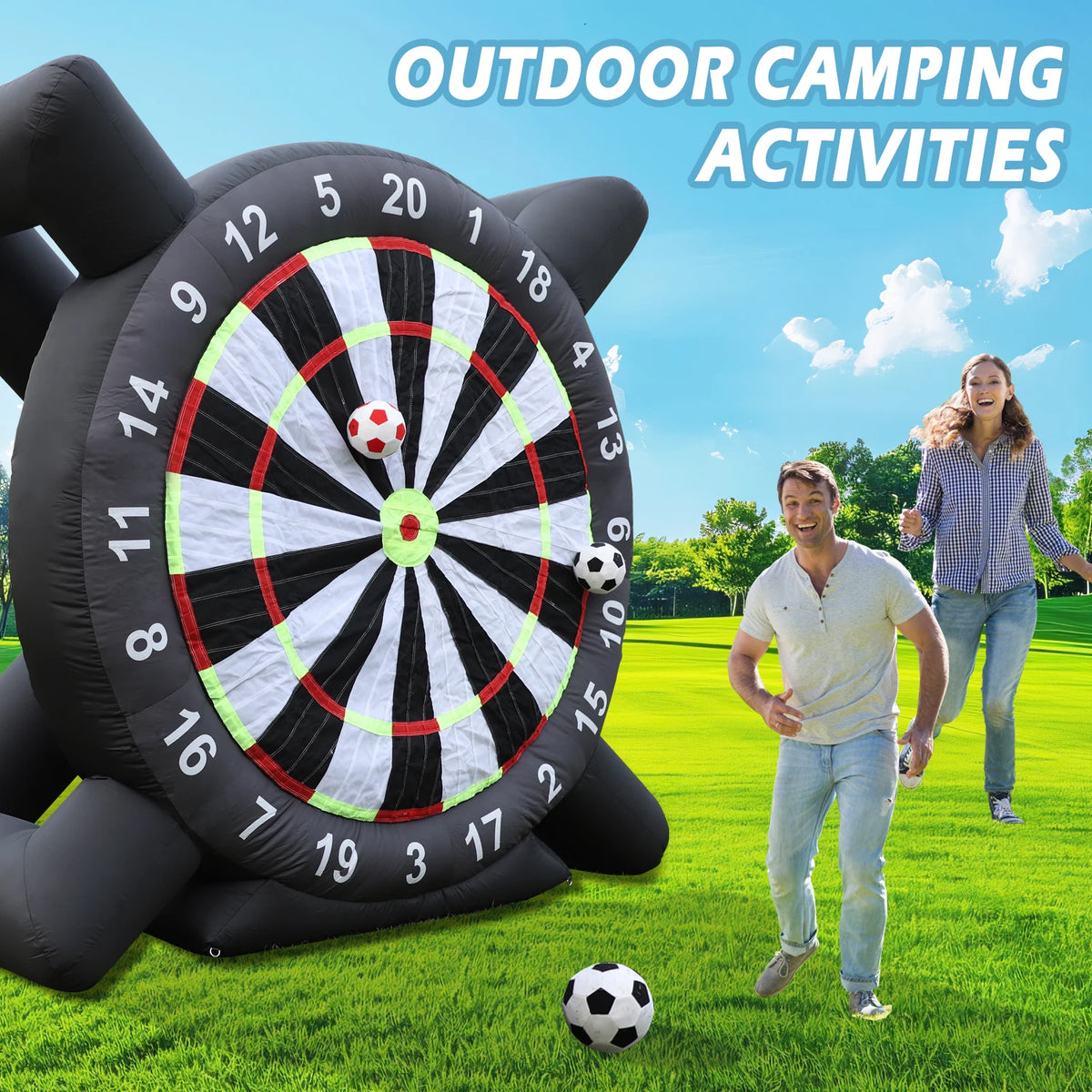 King Inflatable Soccer Dart Board With Blower And 8 Balls