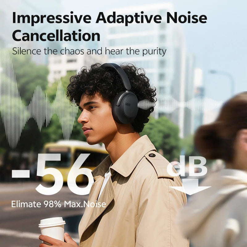 QCY H3S Wireless Over-Ear Headphones Hi-Res LDAC Spatial Sound ANC