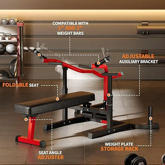 HiMISS Adjustable Chest Press Machine Weight Bench For Home Gym Training