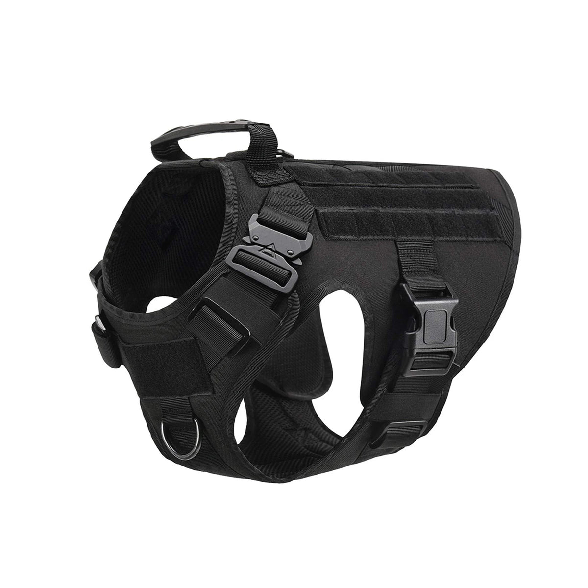 Petravel Tactical Dog Harness With Molle Pouches And Quick Release