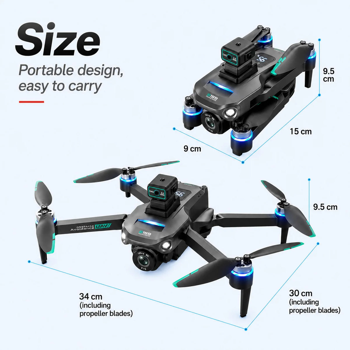 ZNLYRION S159 GPS Drone With 8K Camera 20 Minute Flight