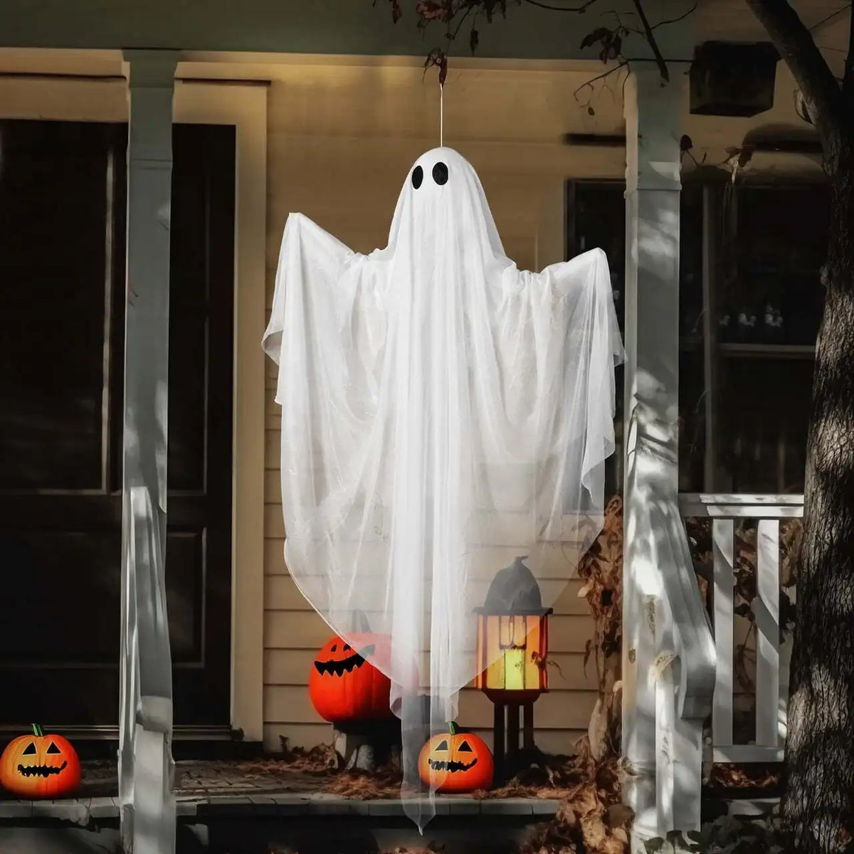 Halloween Outdoor Hanging Light Up Ghost Porch Decoration