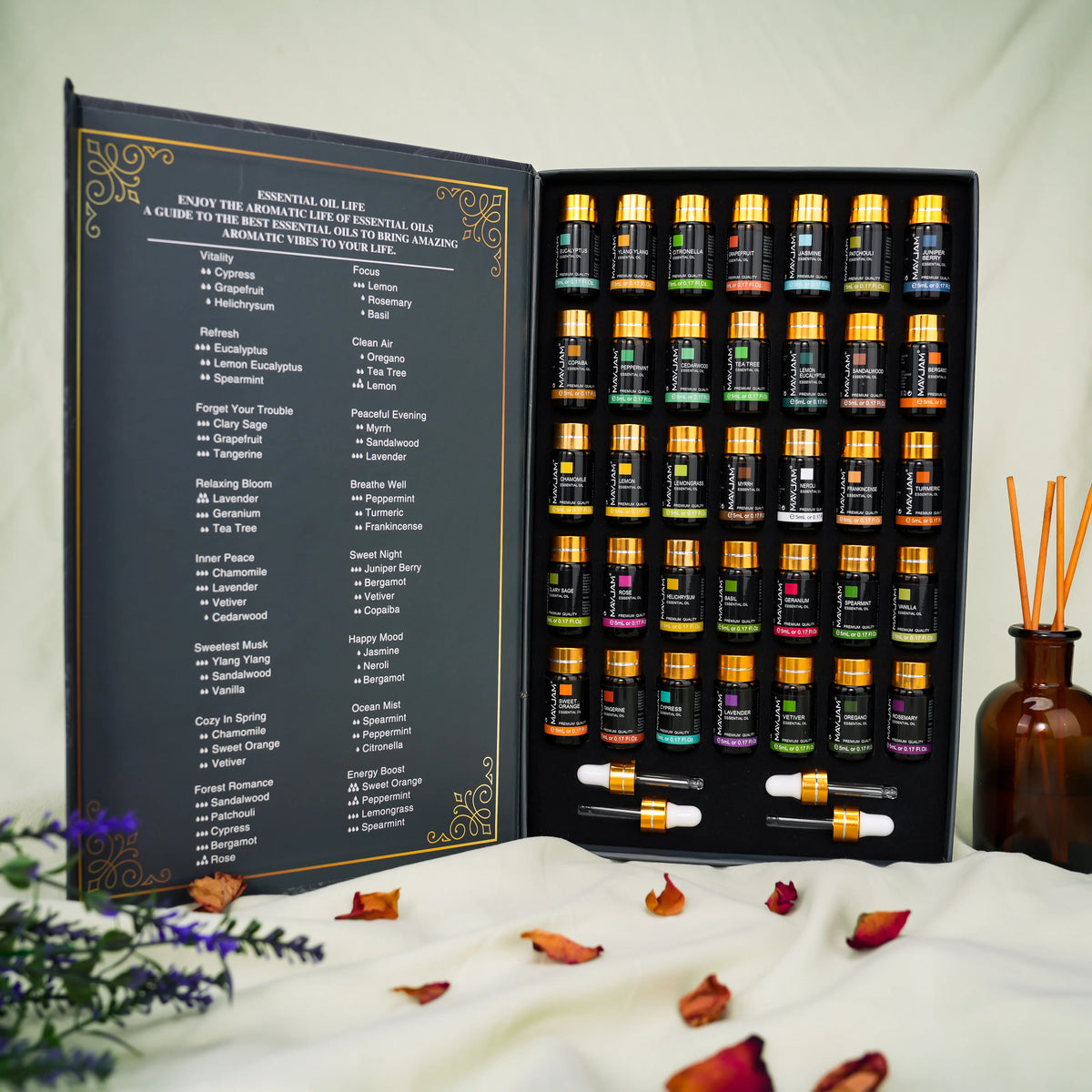 MAYJAM Assorted Essential Oils Aromatherapy Kit Gift Box Set