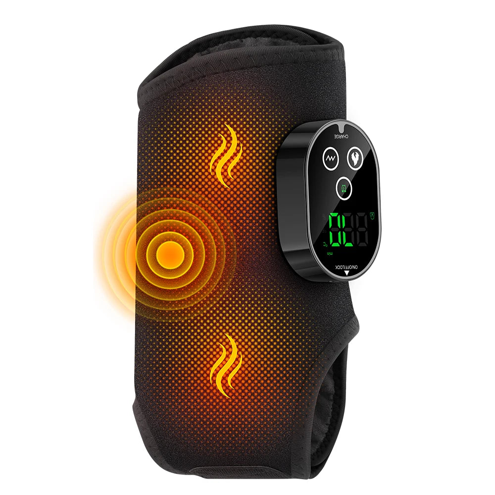 Hailicare Heated Ankle Massager Wrap With Rechargeable Dual Motor