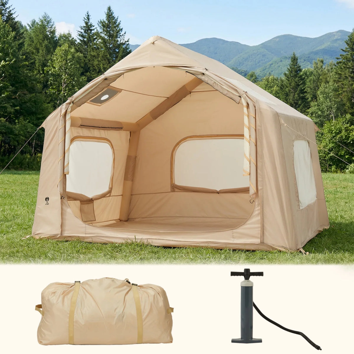 HiMISS Inflatable Camping Tent Outdoor Family Weather Resistant Shelter