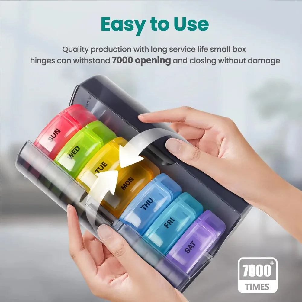Weekly Medicine Storage Organizer Pill Box Holder Container