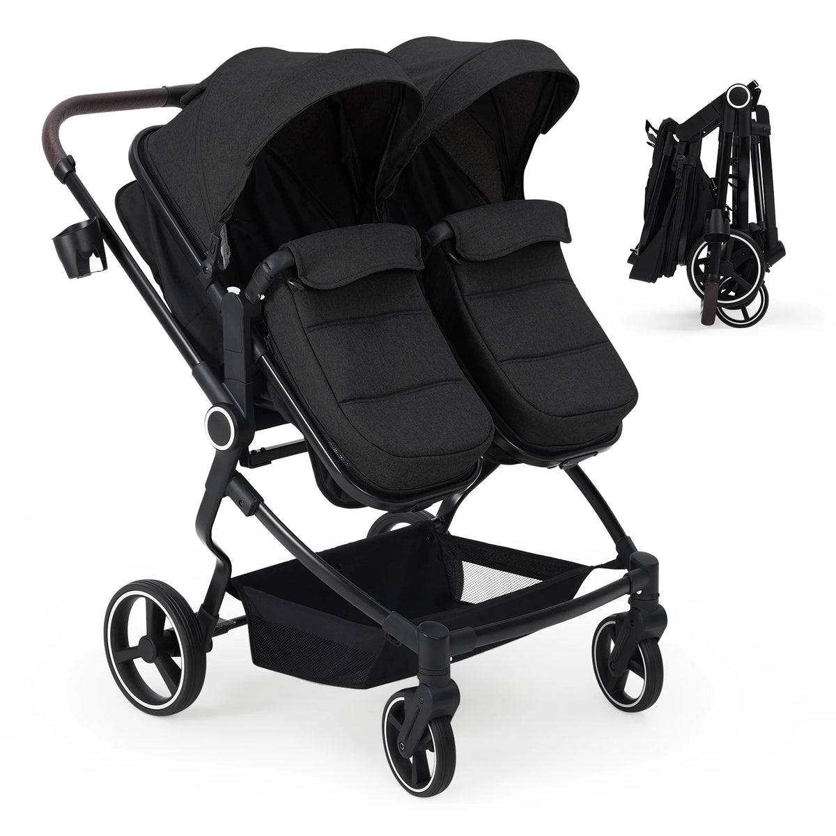 Lightweight Tandem Stroller With Compact Fold For Toddlers
