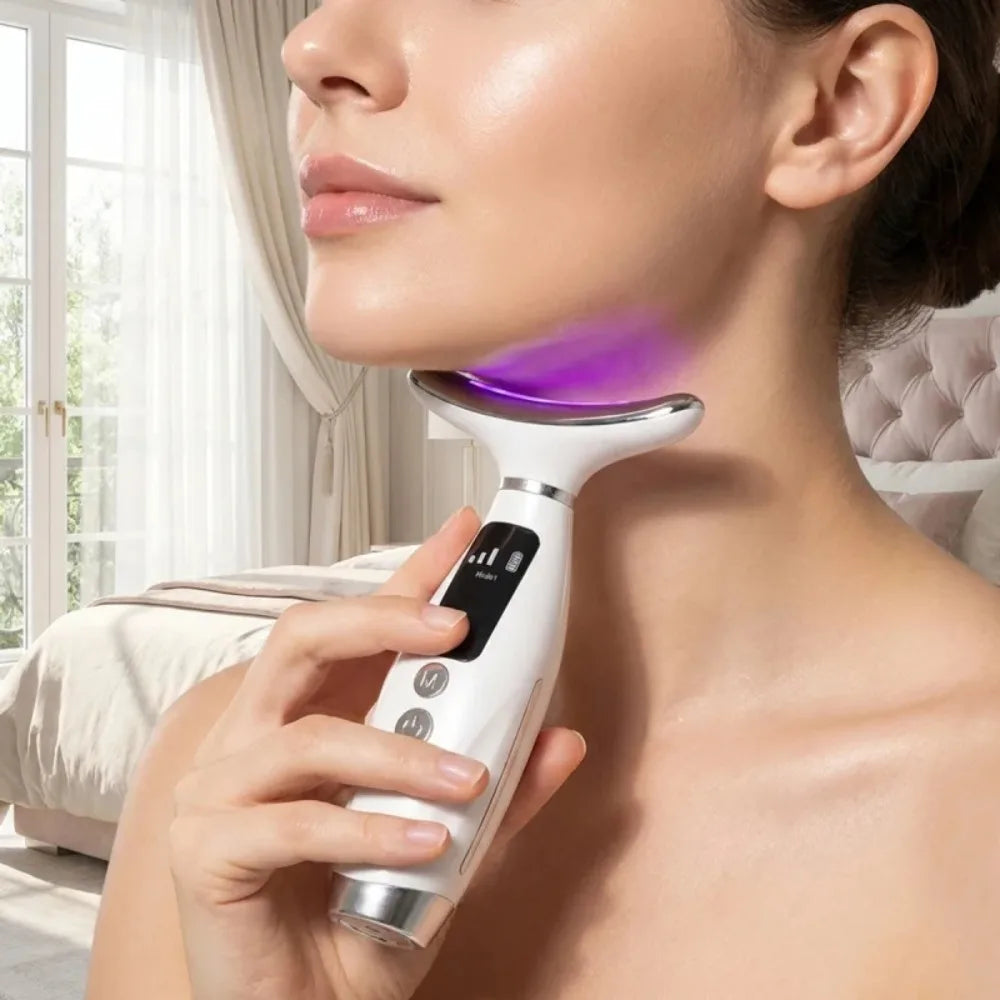 Hailicare Led Neck Face Massager With Heating And Vibration Therapy