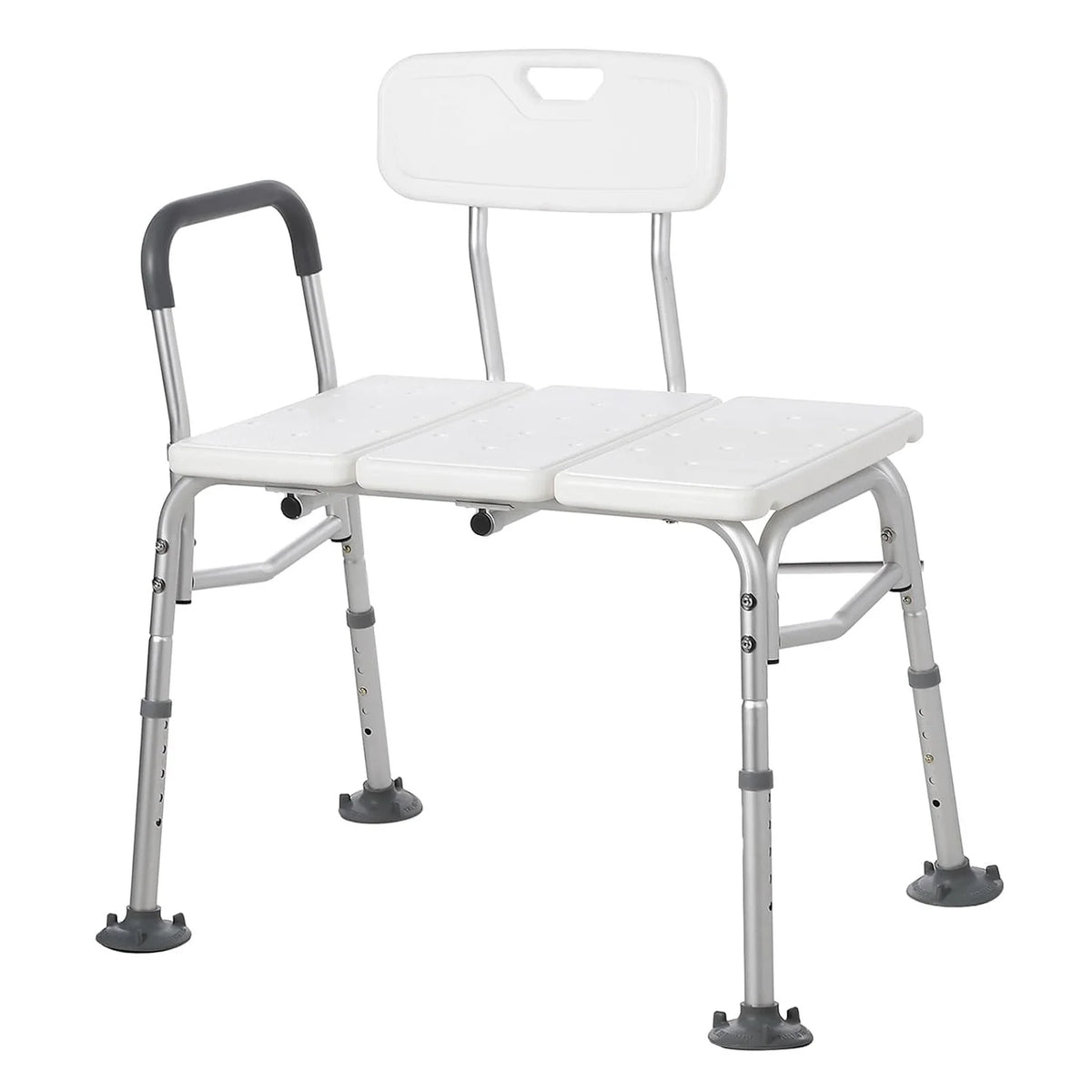 HiMISS Height Adjustable Shower Bench With Backrest For Bathtubs