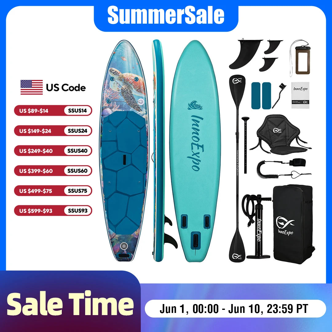 InnoExpo Inflatable Stand Up Paddle Board For Outdoor Recreation