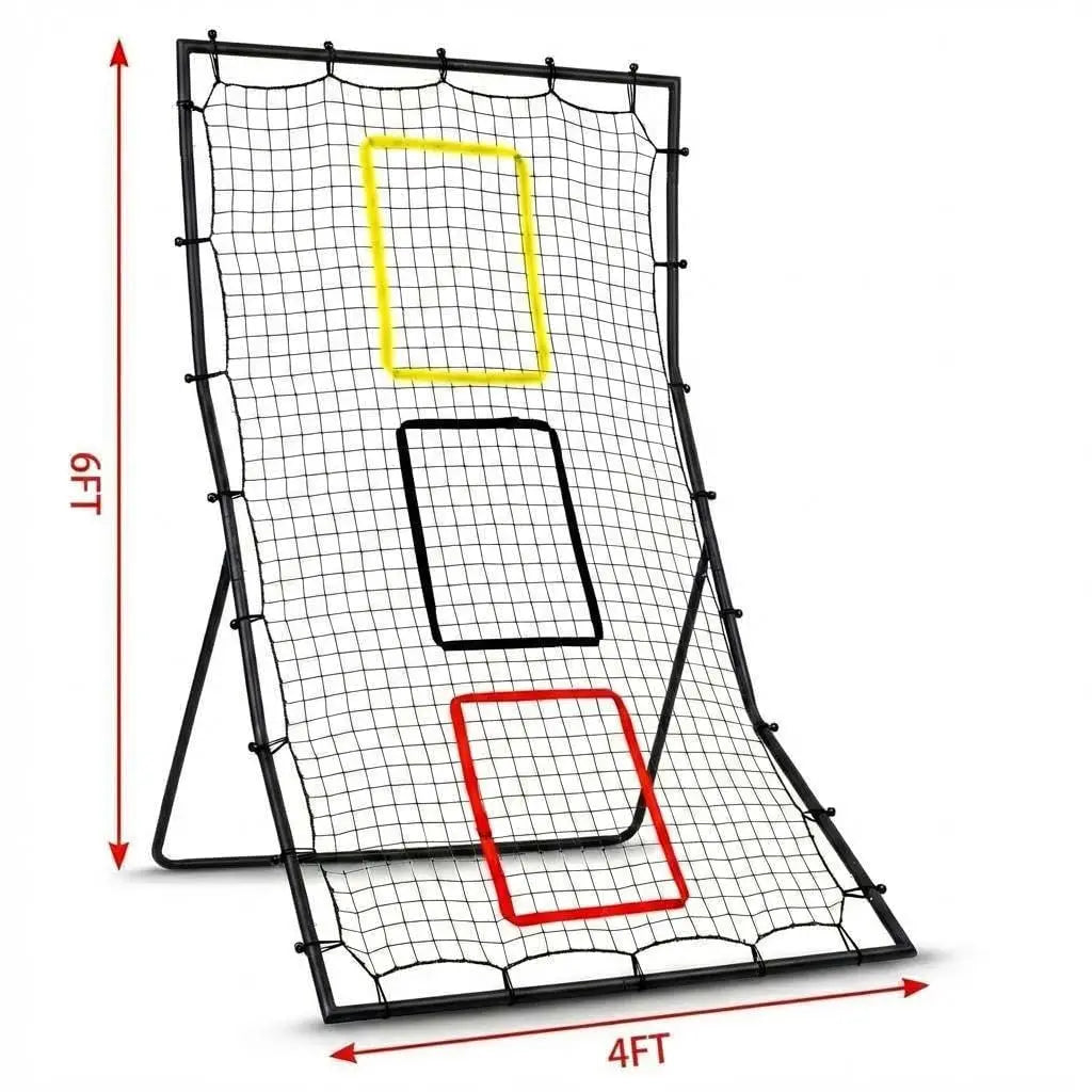 HiMiss Softball Back Net Rebounder For Pitching And Fielding Practice