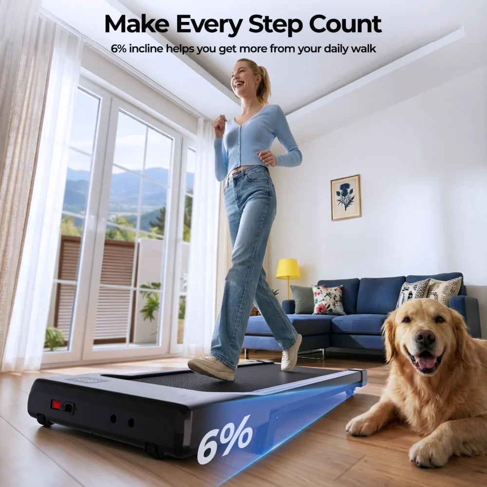 Lacuffy Under Desk Treadmill Walking Pad Exercise Machine Remote Control