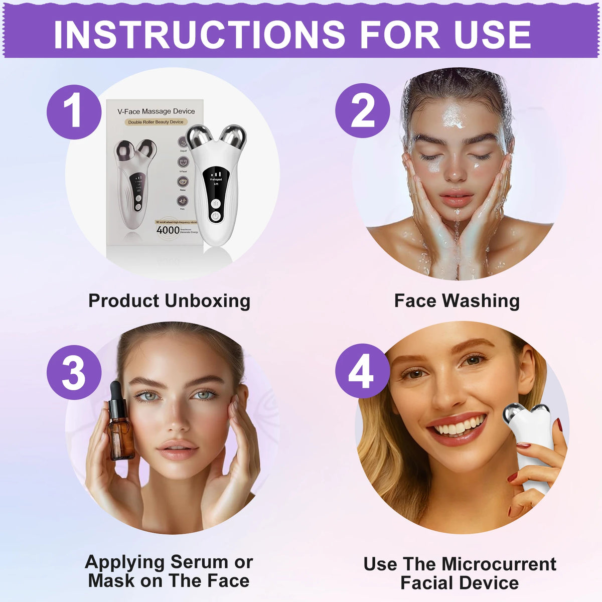 CMH Facial EMS Microcurrent Lifting Massager Skin Tightening Device