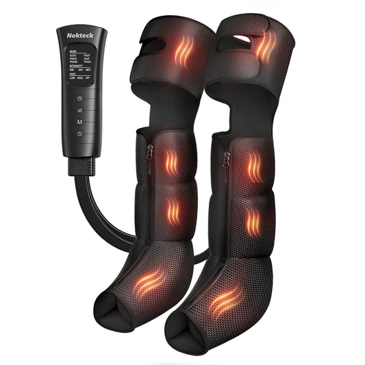 Nekteck Air Compression Leg Massager With Heat For Pain Relief