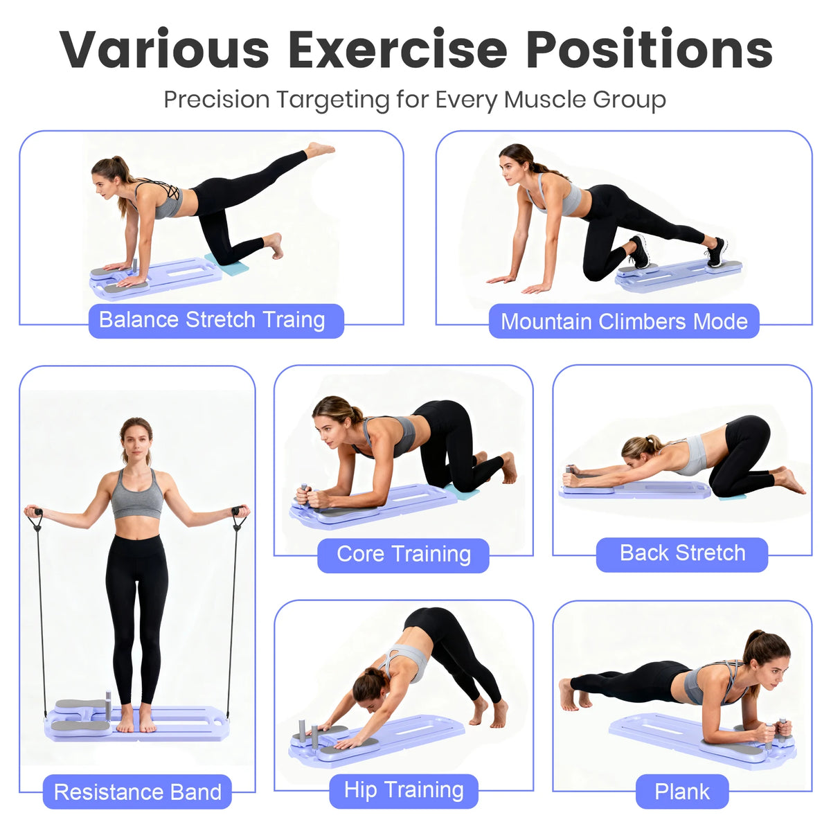 Multifunctional Foldable Pilates Ab Board Core Strength Trainer