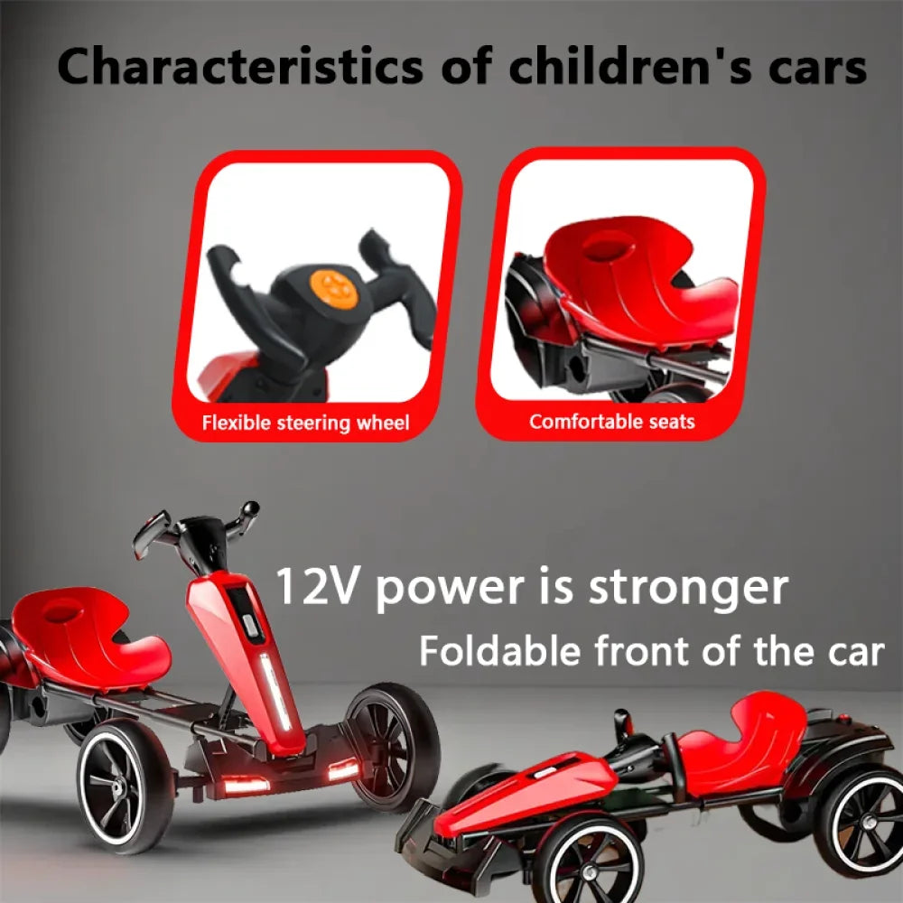 Jueshuai Kids Electric Foldable Go Kart With Adjustable Seat