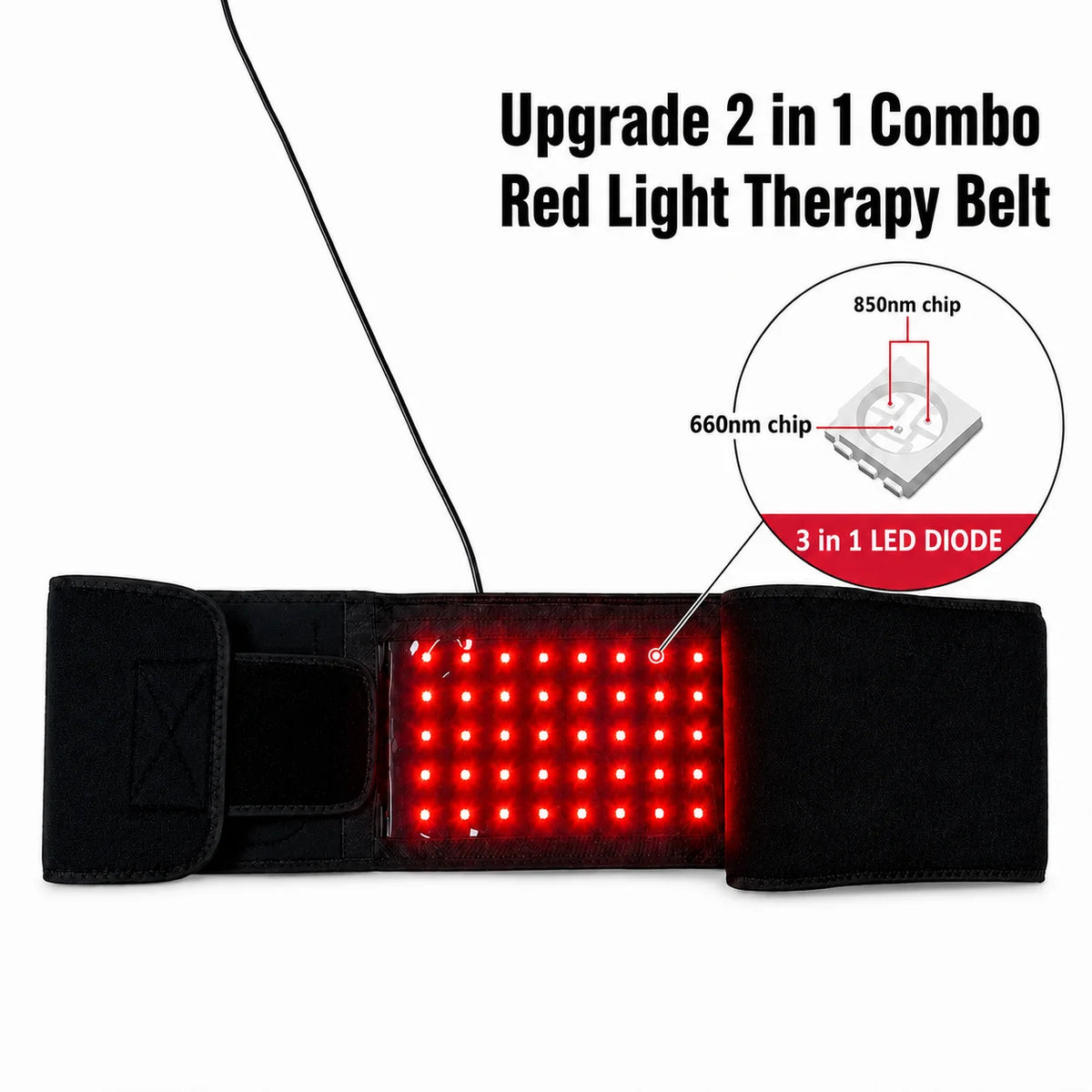 Red Light Therapy Belt With 660Nm And 850Nm Wavelengths