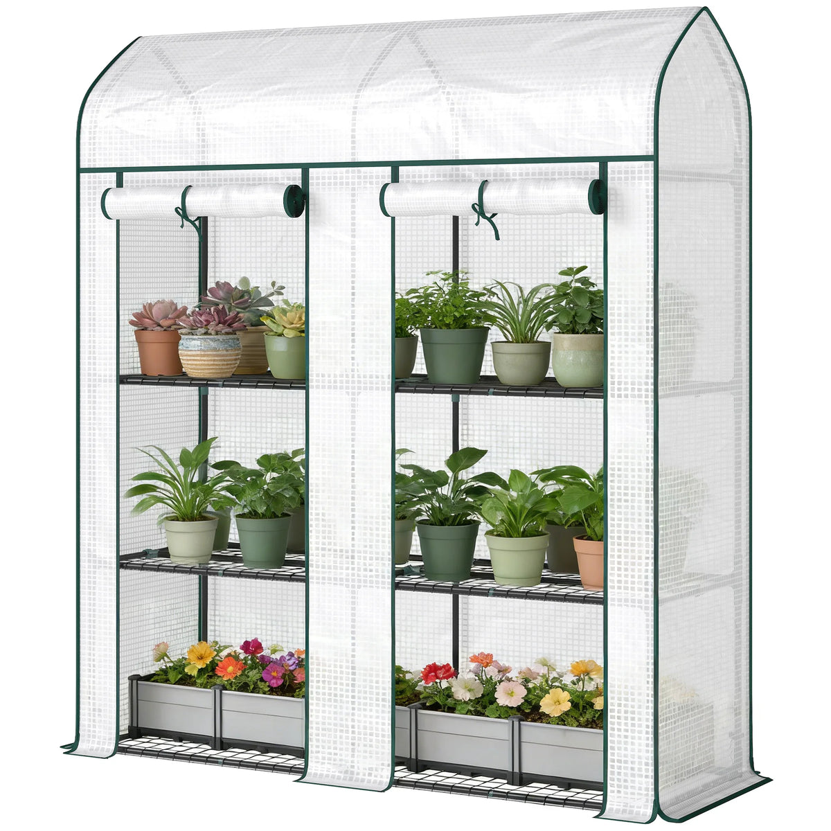 Outsunny 3 Tier Garden Greenhouse For Indoor And Outdoor Gardening