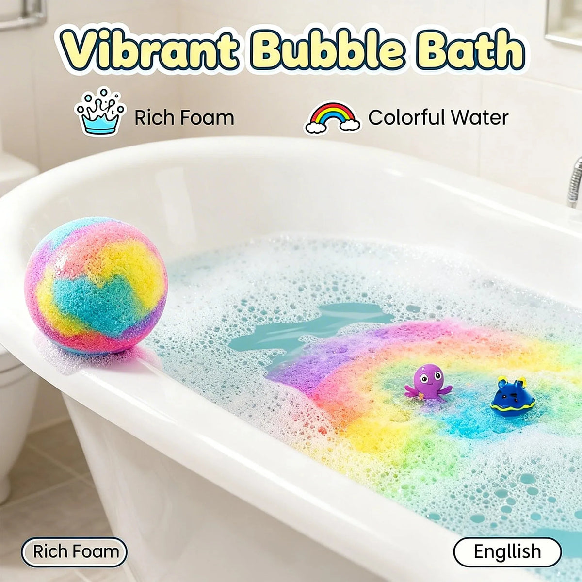 Premium Kids Bath Fizzy Balls With Surprise Toy Gift Set