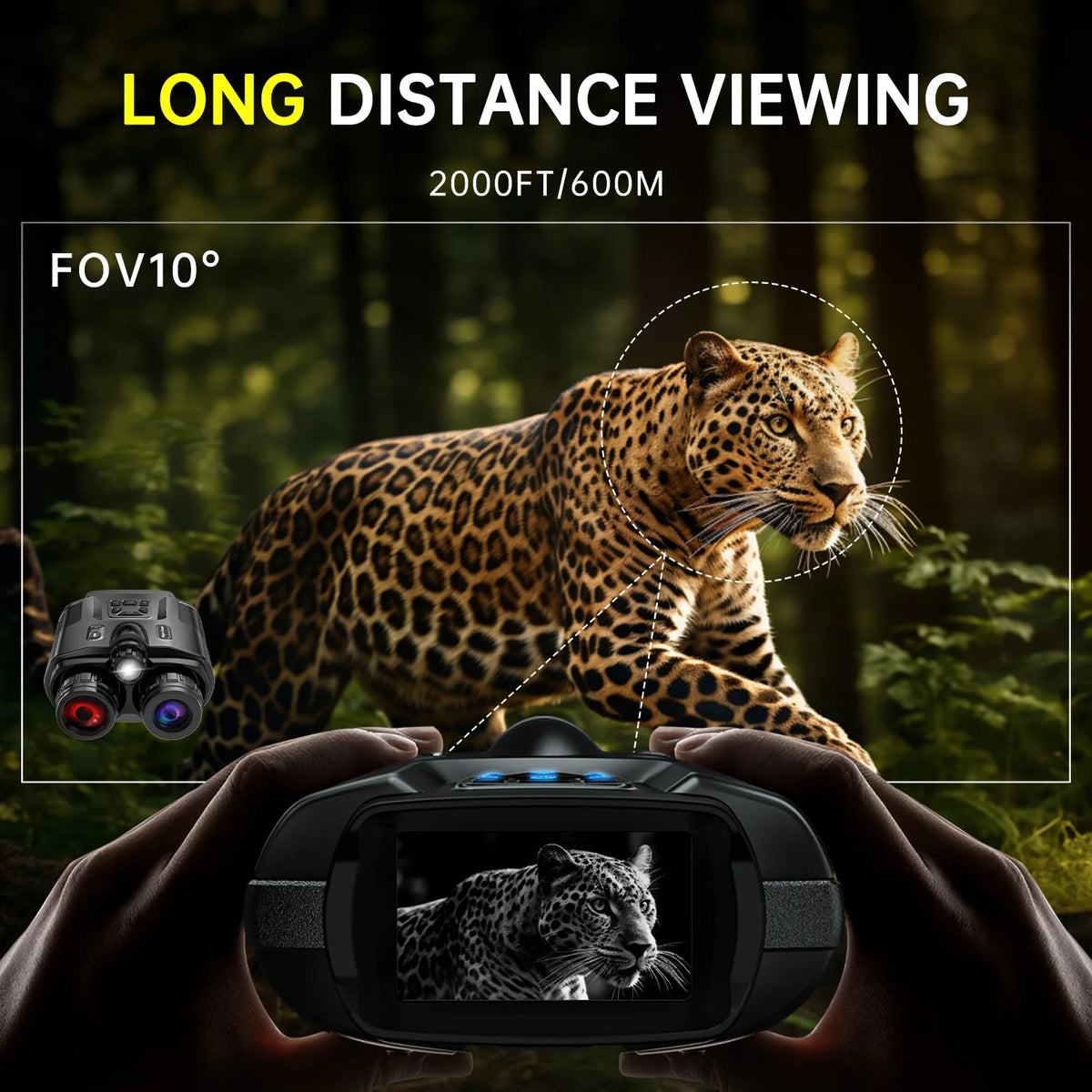 DIYIMIN 4K Infrared Night Vision Binoculars With 8X Digital Zoom
