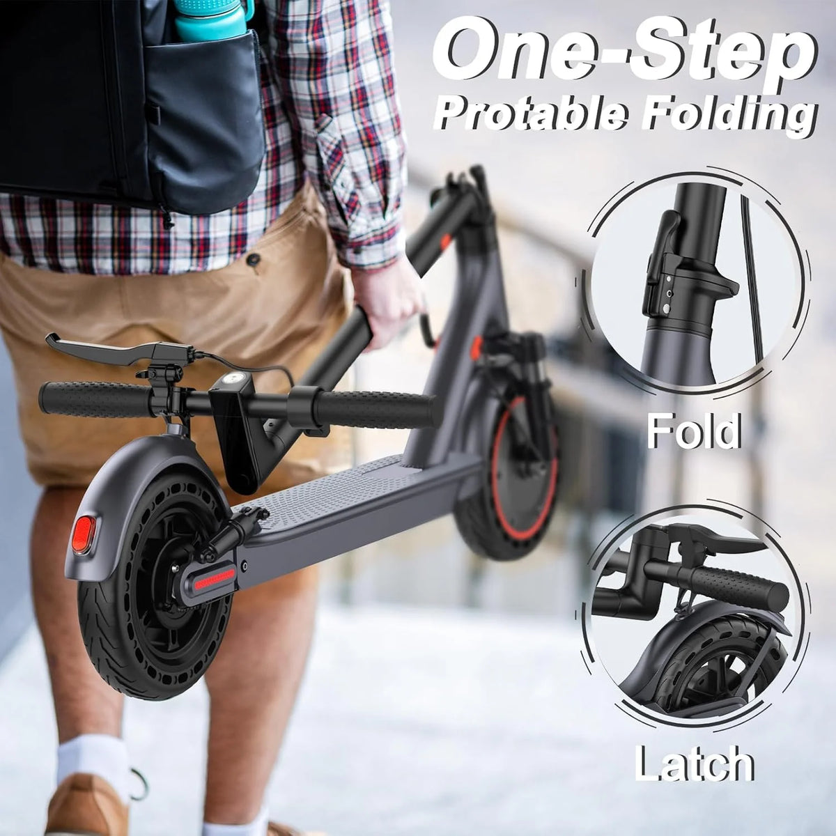 Aovopro 500W Foldable Electric Scooter For Adults With App Control
