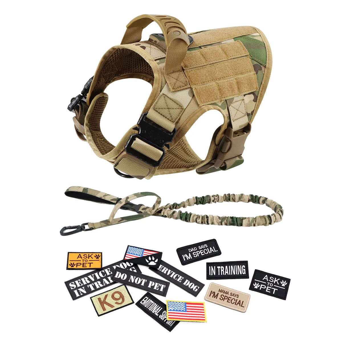 Petravel Padded Tactical Dog Harness Vest With Quick Release
