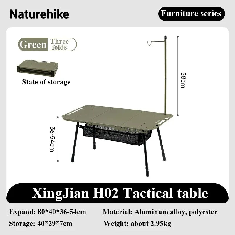 Naturehike H02 IGT Height Adjustable Camping Folding Table