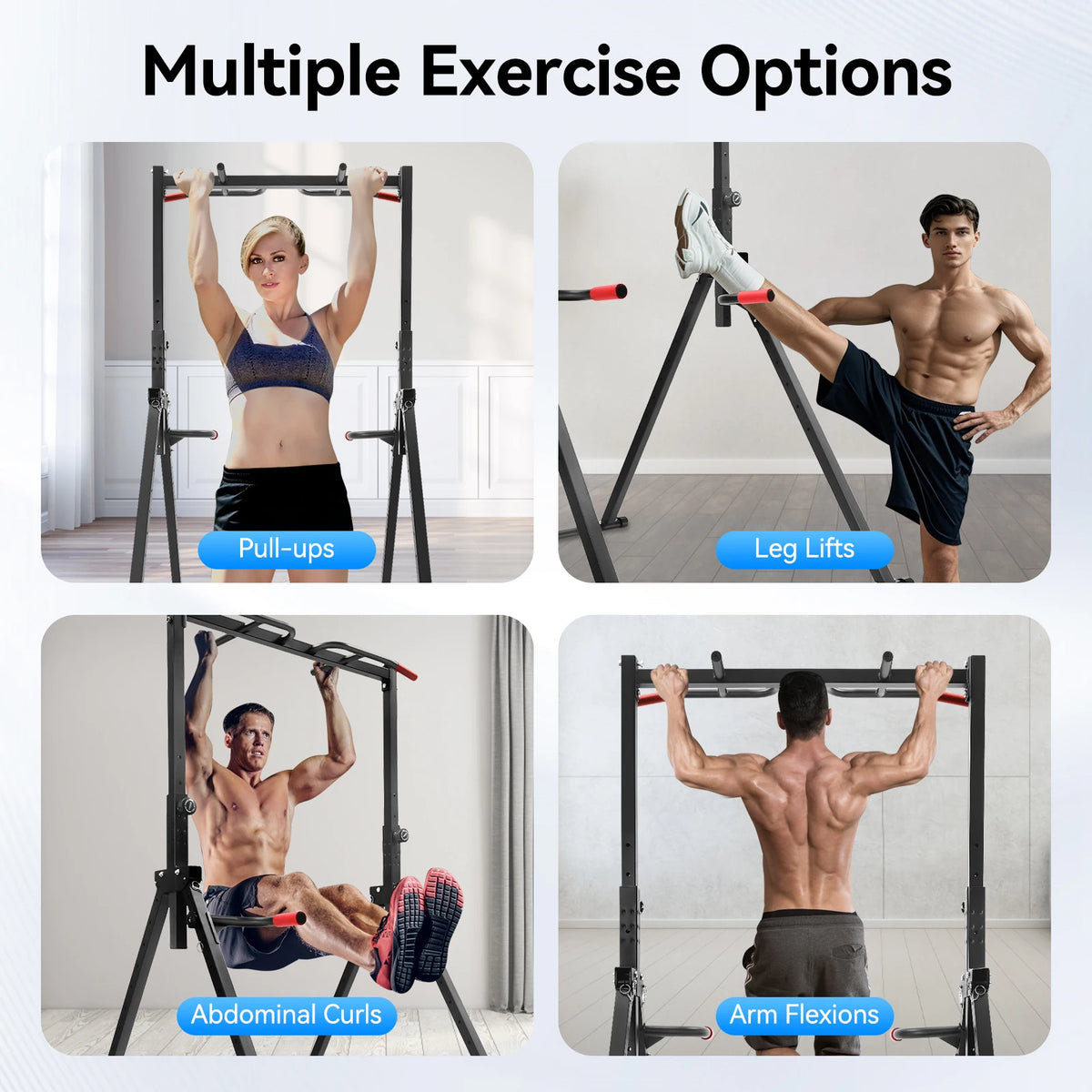 Adjustable Triangular Pull Up Bar With Dip Station For Home