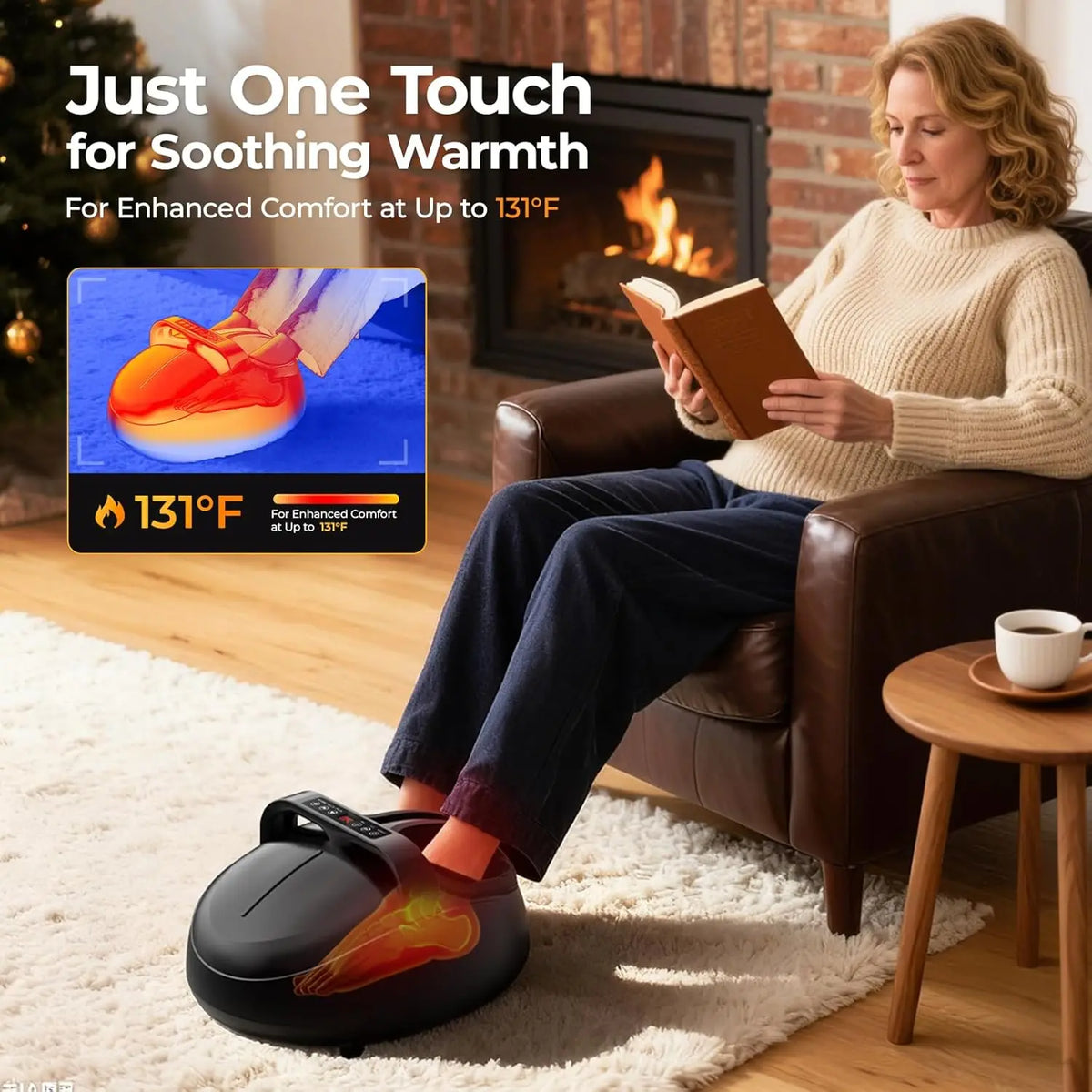HTM Shiatsu Foot Massager With Air Compression Remote Control