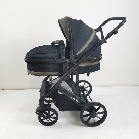 Foldable Baby Stroller With Reclining Seat And Shock Absorbent Wheels