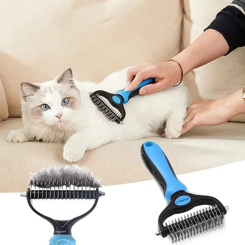 Stainless Steel Double Sided Pet Grooming Brush Comb