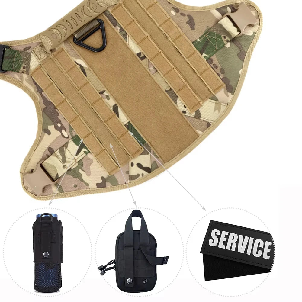 Petravel Padded Tactical Dog Harness Vest With Quick Release