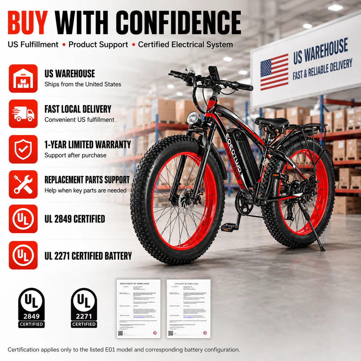 EOEOTWO Adult Fat Tire Electric Bike With 1000 Watt Motor