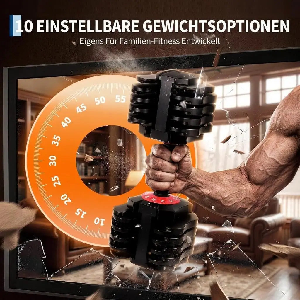 HiMISS Adjustable Dumbbell With Storage Tray For Home Strength Training