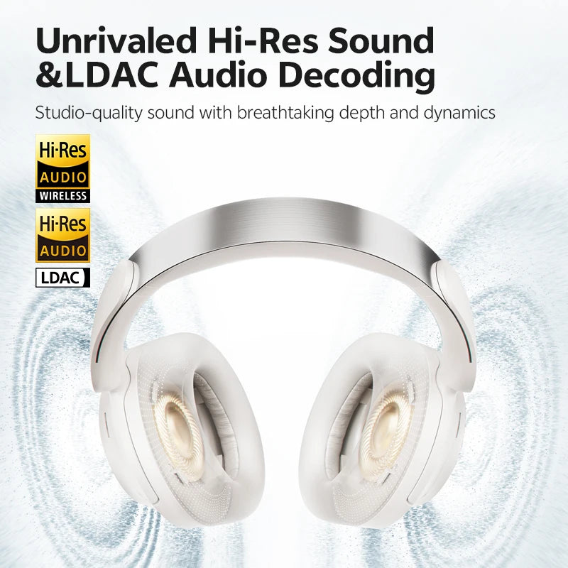 QCY H3S Wireless Over-Ear Headphones Hi-Res LDAC Spatial Sound ANC