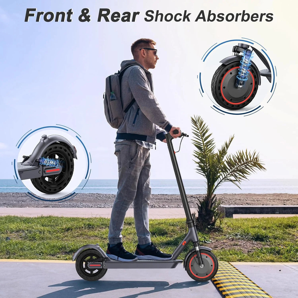 Aovopro 500W Foldable Electric Scooter For Adults With App Control