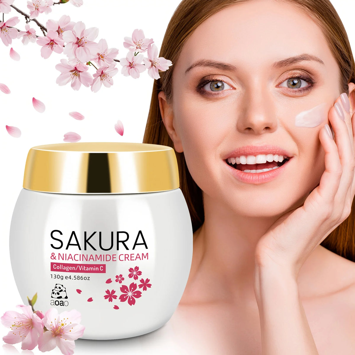 Aoao Sakura Face Cream Collagen Niacinamide Moisturizer For Dry Skin