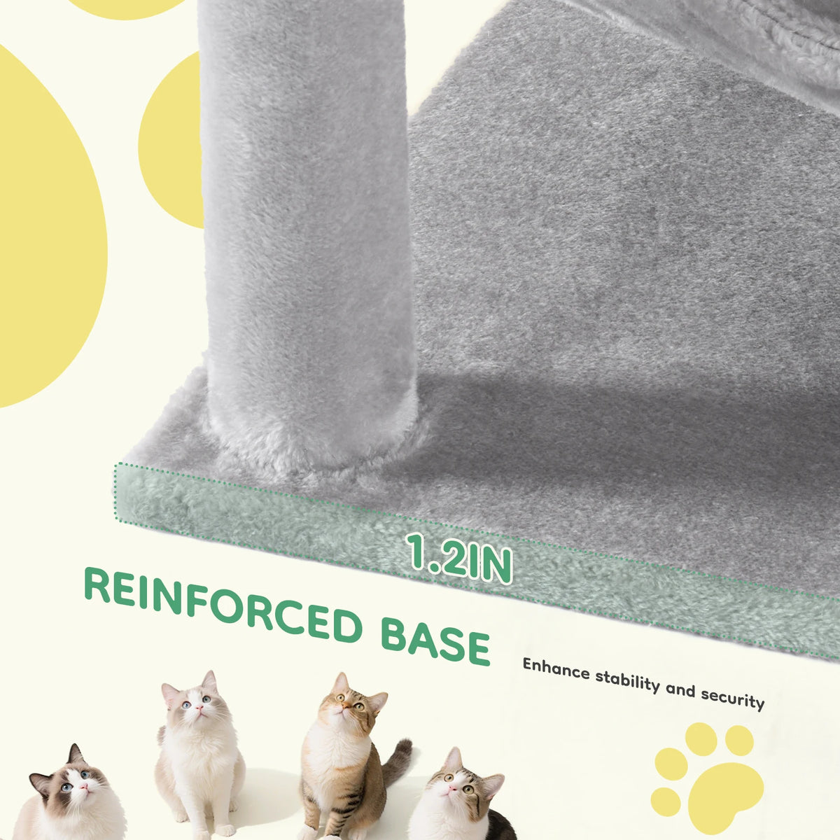 JHK Multifunctional Cat Tree With Natural Sisal Scratching Posts