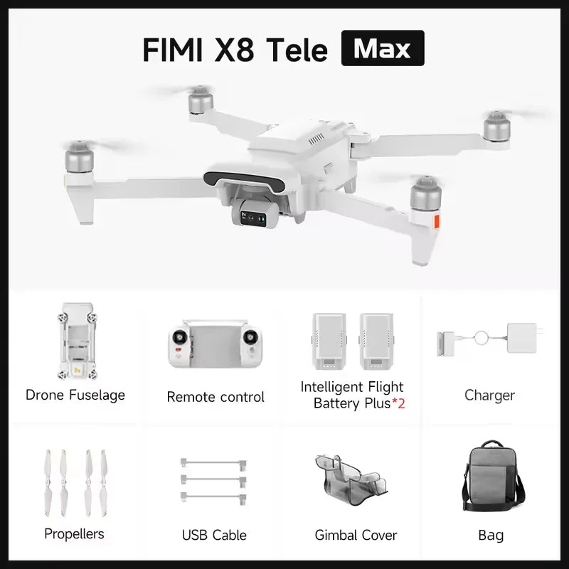 Fimi X8 Tele Max Professional Drone 4K 30x 3-Axis Gimbal