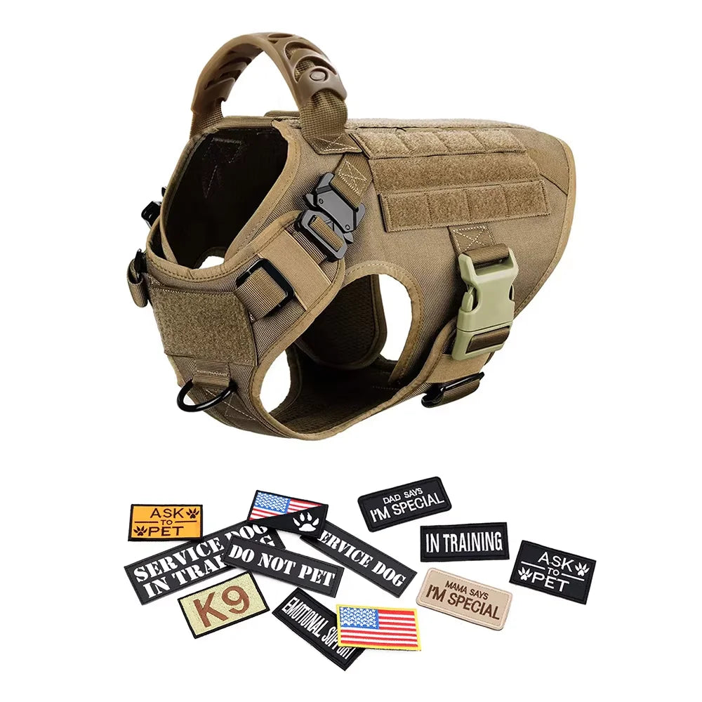 Petravel Padded Tactical Dog Harness Vest With Quick Release