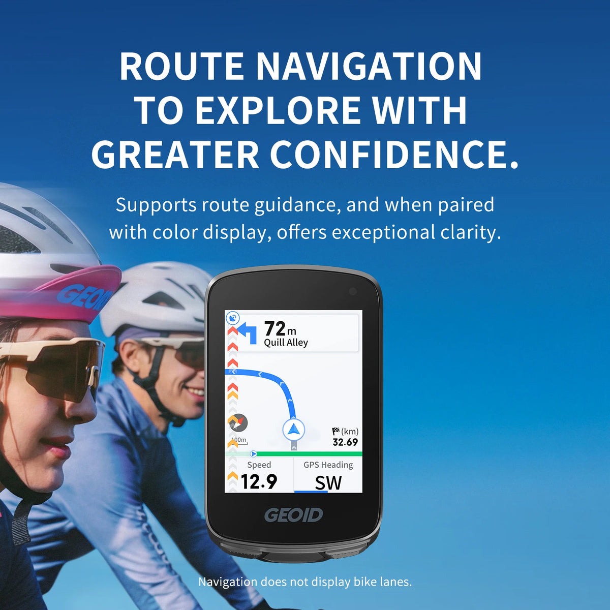 GEOID CC700 Waterproof Bicycle Computer With WiFi Navigation