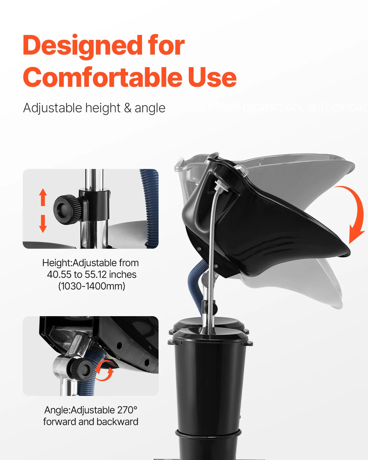SucceBuy Portable Shampoo Bowl With Electric Pump For Salon Use