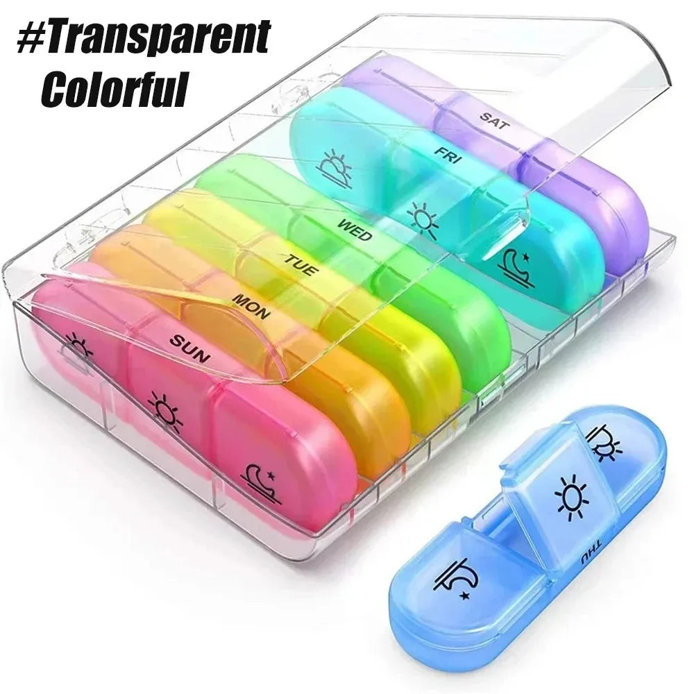 Weekly Medicine Storage Organizer Pill Box Holder Container