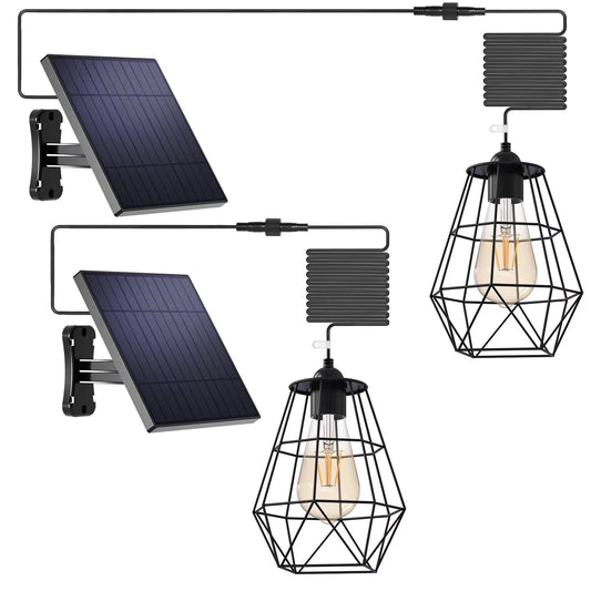 Intelamp Solar Pendant Lights Indoor Outdoor Waterproof Battery Powered