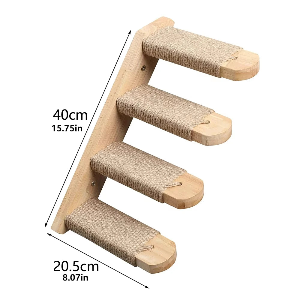 CWV Wall Mounted Cat Shelves Set Moon Hammock Star Perches