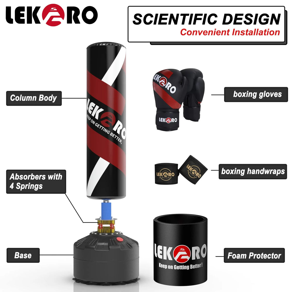 Standing Boxing Tower Punching Bag For Muay Thai Training