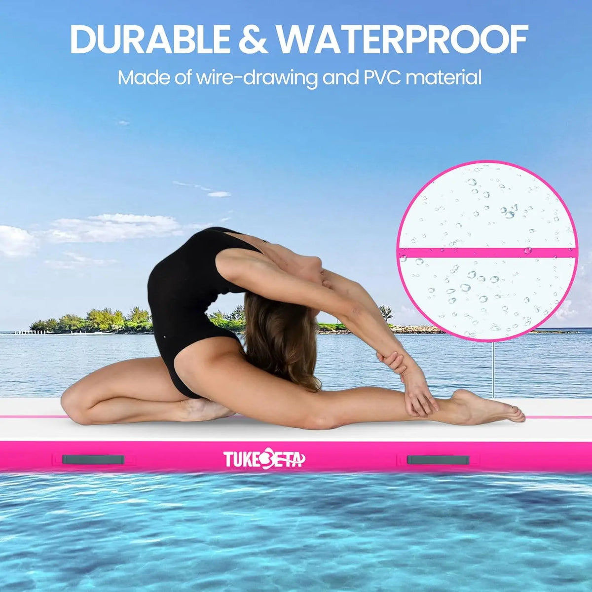 YTYIN Inflatable Gymnastics Mat With Electric Pump For Home