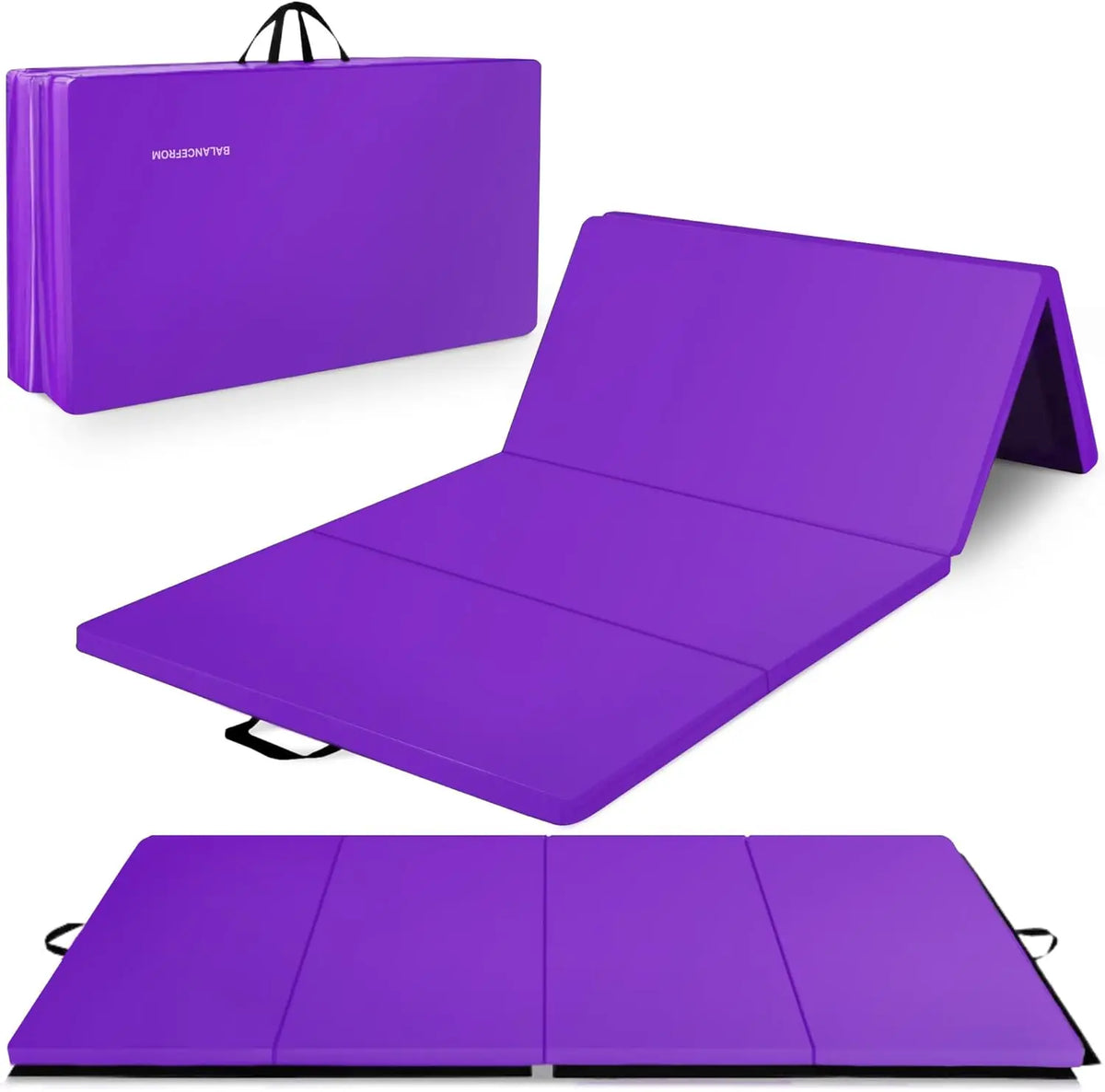 YTYIN Four Panel Folding Gymnastics Mat With Carrying Handles