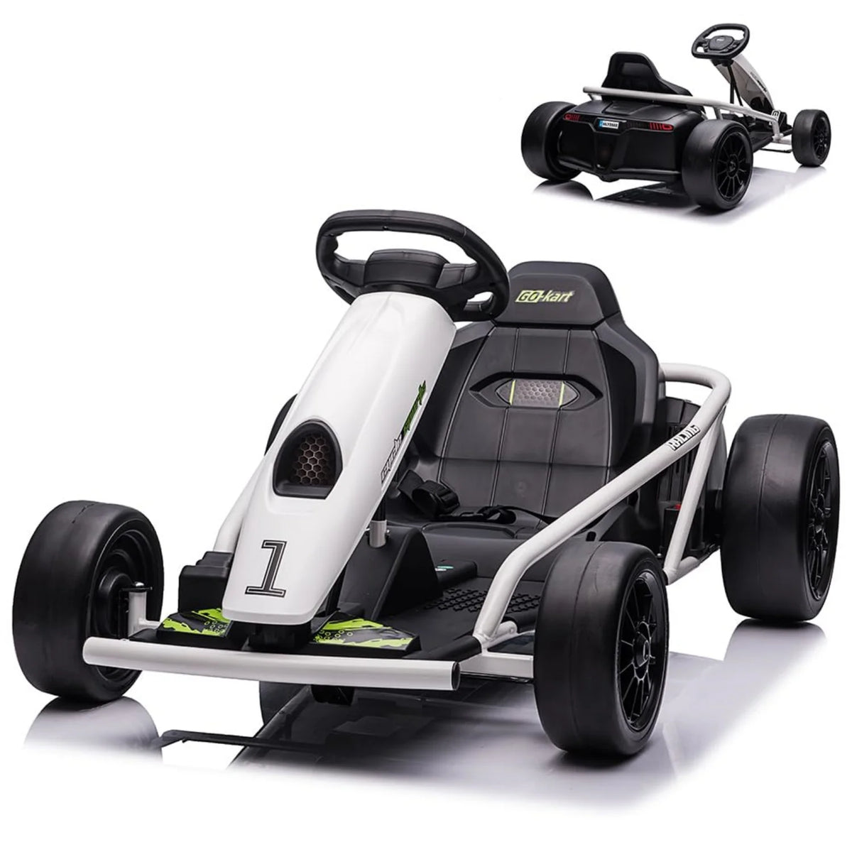 HiMiss 24V Electric Ride On Go Kart Kids Racing Toy